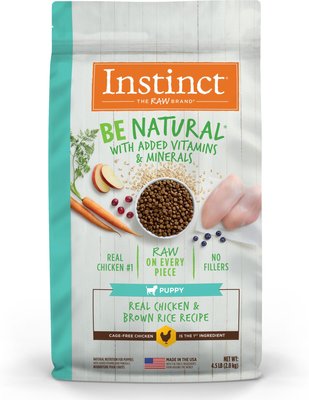 Instinct Be Natural Puppy Real Chicken & Brown Rice Recipe Freeze-Dried Raw Coated Dry Dog Food
