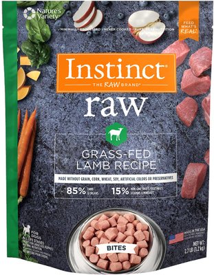 Instinct by Nature's Variety Frozen Raw Bites Grain-Free Grass-Fed Lamb Recipe Dog Food